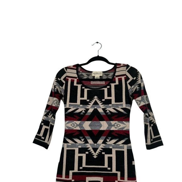 Ralph Lauren Denim & Supply Women's‎ Aztec Print 3/4 Sleeve Sweater Dress Size S - Picture 2 of 7